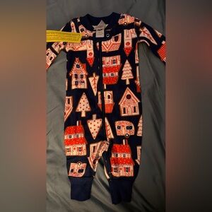 Hanna Andersson Kids Pajama Set - Navy and Red